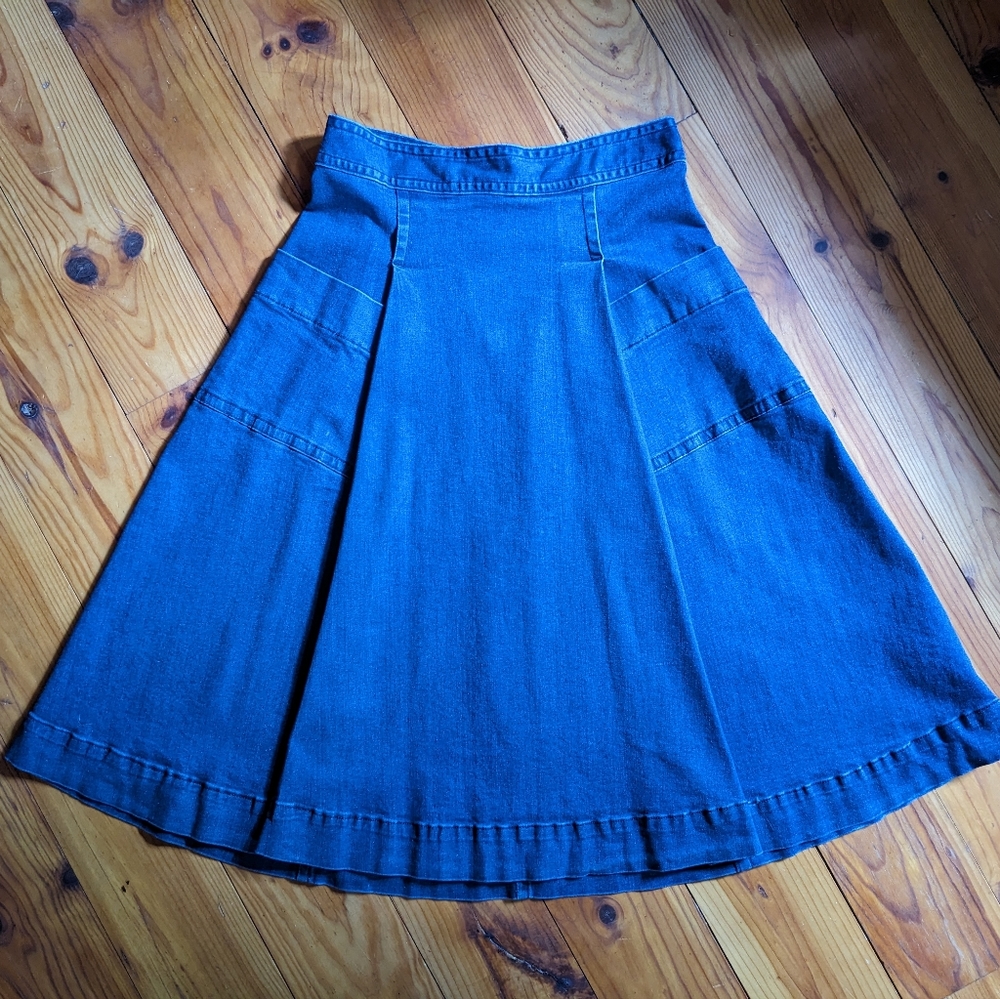 Plenty by Tracy Reese A Line denim skirt size 6